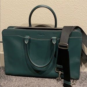 Coach Leather Briefcase GREEN